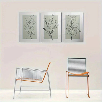 3pcs Abstract Painting Modern Metal Print Ready to Hang Art - Bella Home Decor