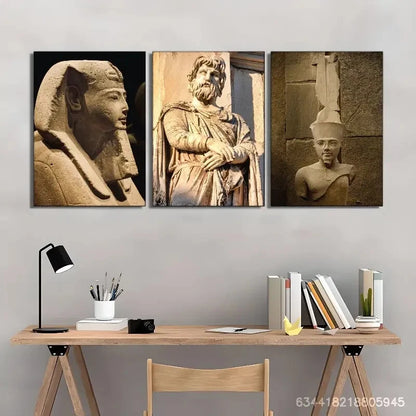 3pcs Ancient Egypt, Arch of Constantine, Egyptian Metal Print Ready to Hang Art
