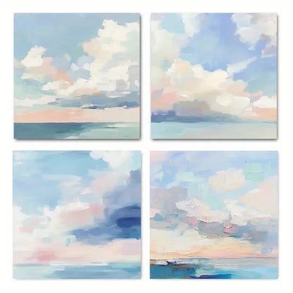 4pcscloud sceneWall Art Canvas Framed