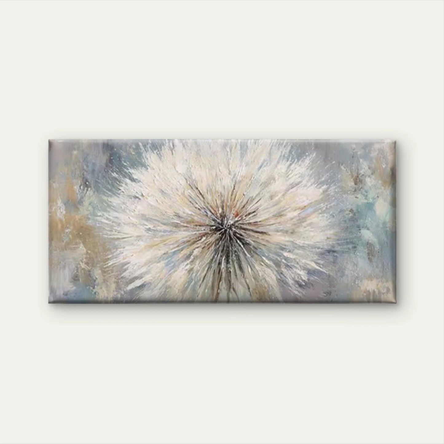 Abstract Geometric Floral Wall Art Canvas Office Home Room Framed 120x60cm