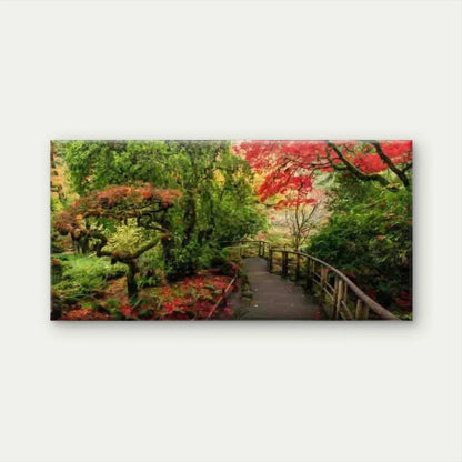 Red Maple Leaves & Japanese Wall Art Canvas Office Home Room Framed 120x60cm