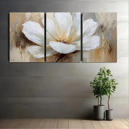 3pcs Beige And Brown Tones Charm Wall Art Set Canvas Framed 50x70cm - High Quality Print 100% Australian Made Wall Canvas Ready to Hang - Bella Home Decor