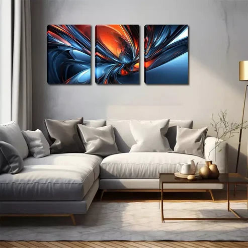 3pcs Abstract Gorgeous Pattern Wall Art Set Wall Art Canvas Unframed - High Quality Print 100% Australian Made Wall Canvas - Bella Home Decor