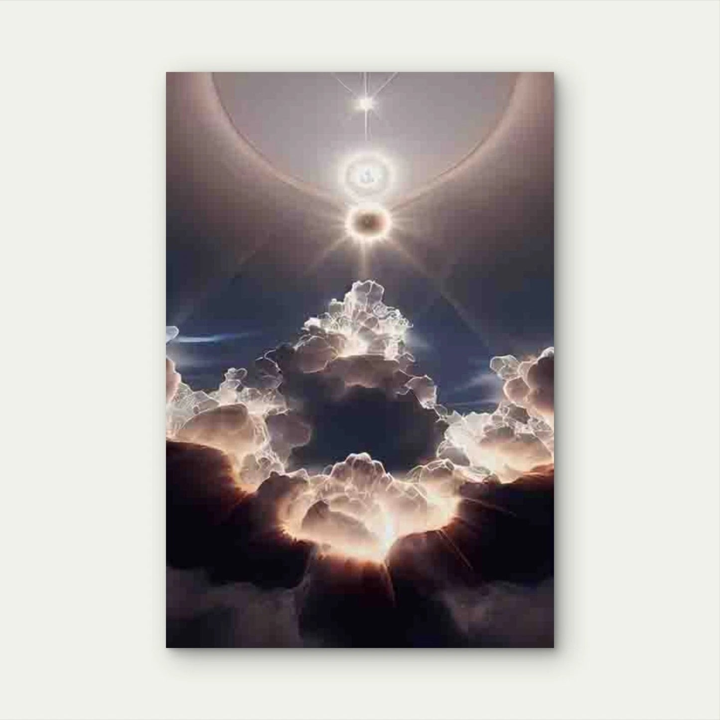 Heavenly Light & Clouds Metal Print Ready to Hang