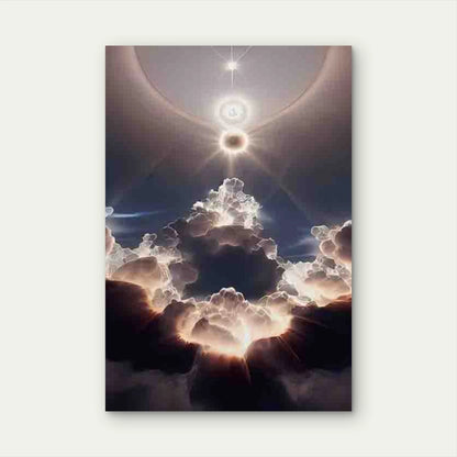 Heavenly Light & Clouds Metal Print Ready to Hang