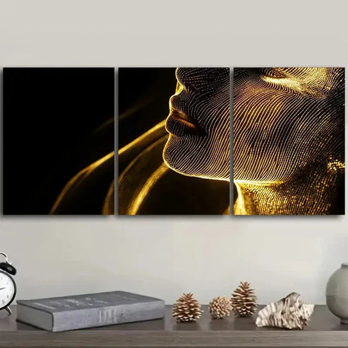 3pcs A beautiful woman's body Wall Art Set Canvas Unframed - High Quality Print 100% Australian Made Wall Canvas - Bella Home Decor