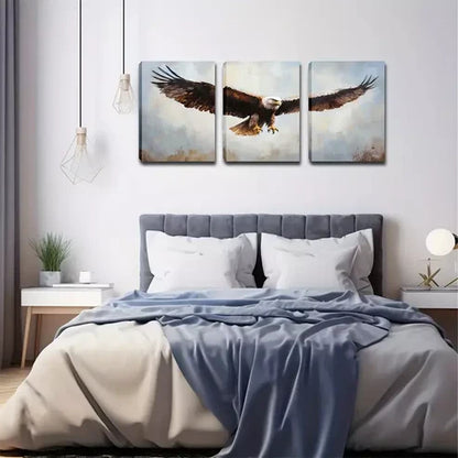 3pcs  Eagle  Wall Art Set Wall Art Canvas Unframed - High Quality Print 100% Australian Made Wall Canvas - Bella Home Decor