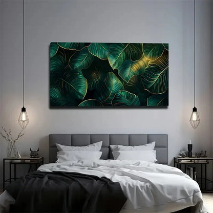 Rich Natural Atmosphere Golden Wall Art Canvas Office Home Room Framed 120x60cm