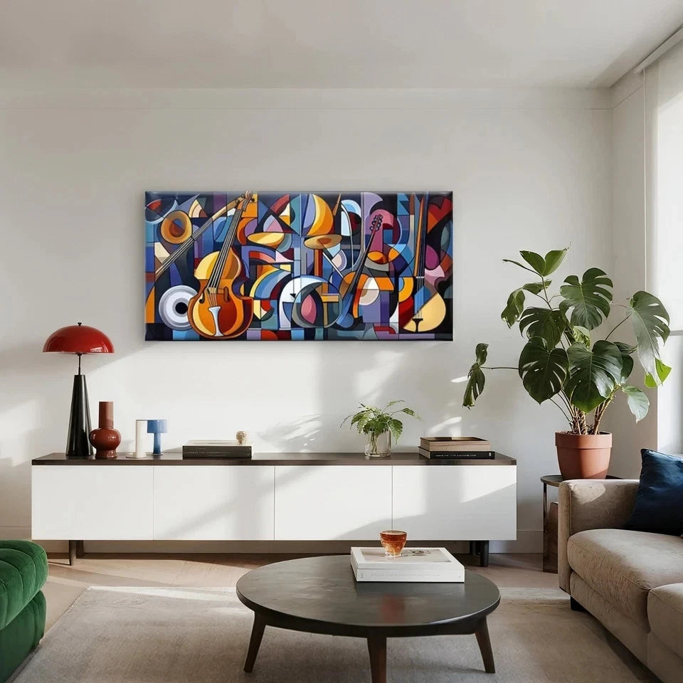 Abstract Geometric Patterns Wall Art Canvas Office Home Room Framed 120x60cm
