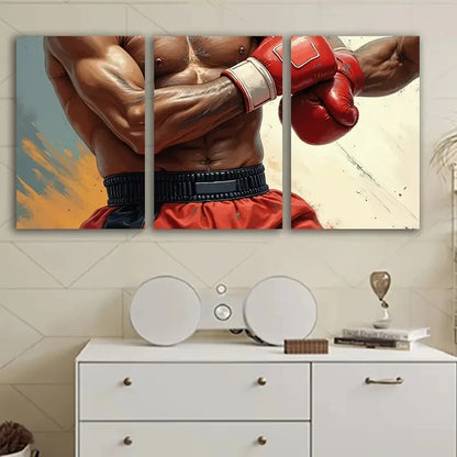 3pcs Man In Red Wall Art Set Canvas Framed 60x90cm - High Quality Print 100% Australian Made Wall Canvas Ready to Hang
