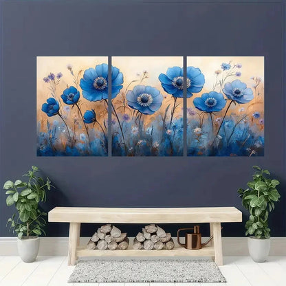 3pcs Queen Anne'S Lace Floral Art Prints Metal Print Ready to Hang Art - Bella Home Decor