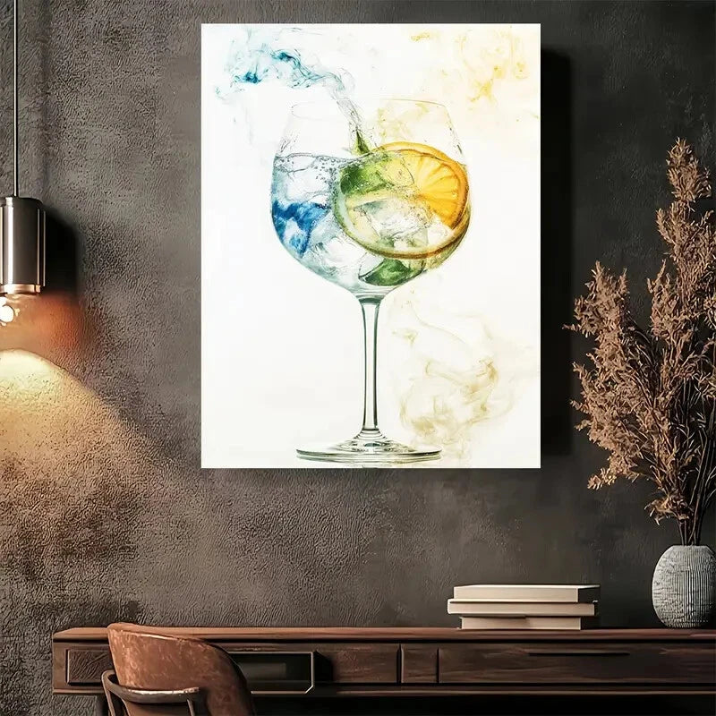 Beautiful Modern Abstract Elegant Vintage Painting 40x60cm Metal Print Ready to Hang - Bella Home Decor