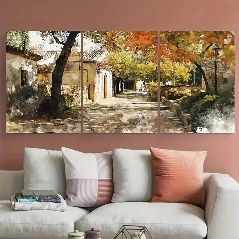 3pcs Le Hospitalet de Llobregat Spain Travel Metal Print Ready to Hang Art - Bella Home Decor