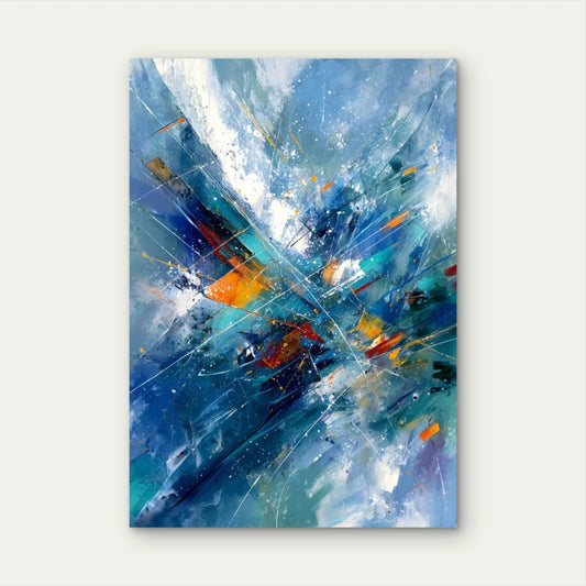 Vibrant Dynamic Abstract 60x90cm Metal Print Ready to Hang