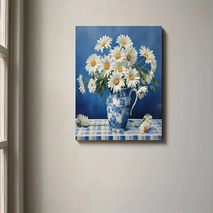 Beautiful Carnation Colorful Flower Painting 60x90cm Metal Print Ready to Hang