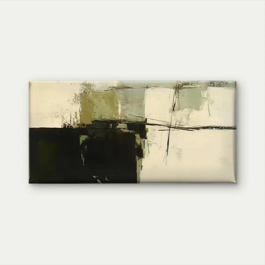 Abstract Geometric Minimalist Wall Art Canvas Office Home Room Framed 120x60cm