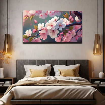 Beautiful Plum Blossom Wall Art Canvas Office Home Room Framed 120x60cm