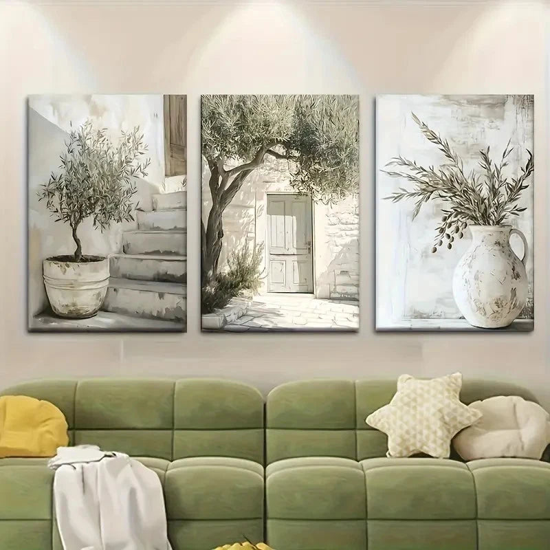 3pcs Library, Office, Cafe, Bar – Abstract   Wall Art Set Canvas Framed 50x70cm - High Quality Print 100% Australian Made Wall Canvas Ready to Hang