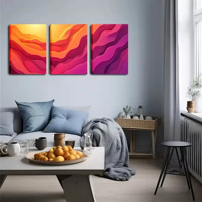 3pcs Abstract Mountain Landscape Wall Art Canvas Unframed - High Quality Print 100% Australian Made Wall Canvas - Bella Home Decor