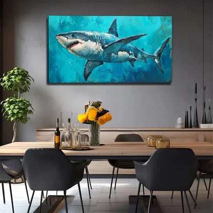 Great White Shark Wall Art Canvas Office Home Room Framed 120x60cm (Copy)