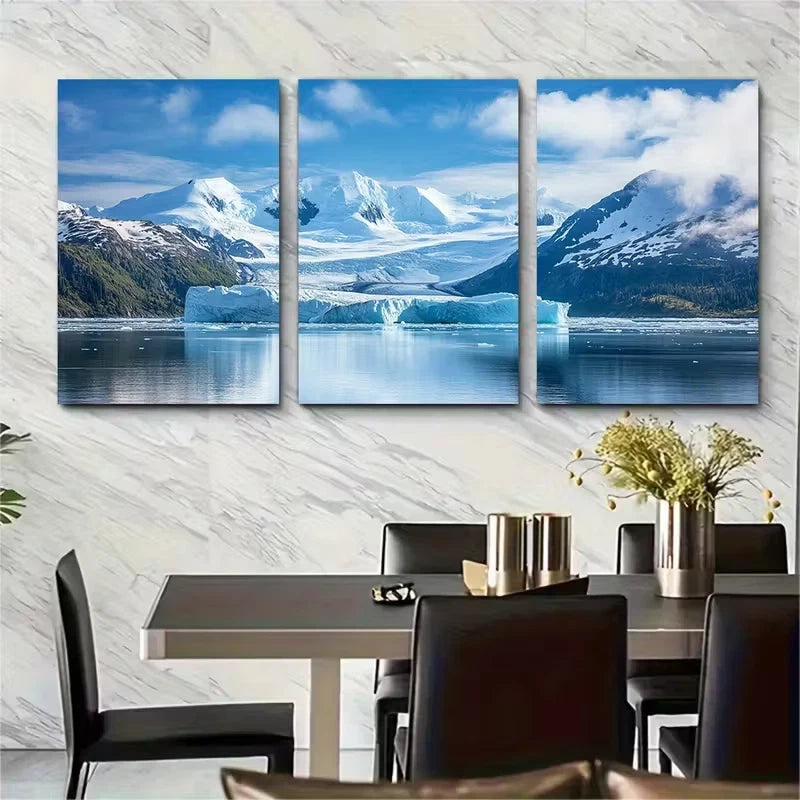 3pcs Kenai Fjords National Park Metal Print Ready to Hang Art