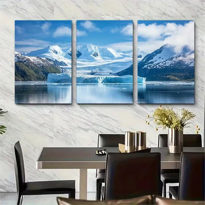 3pcs Kenai Fjords National Park Metal Print Ready to Hang Art
