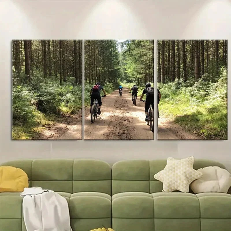 3pcs Forest Scene Outdoor Adventure Metal Print Ready to Hang Art - Bella Home Decor