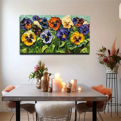Modern Floral Acrylic Color Wall Art Canvas Office Home Room Framed 120x60cm