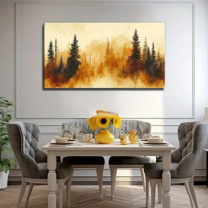 Pine Trees Forest Perfect Wall Art Canvas Office Home Room Framed 120x60cm