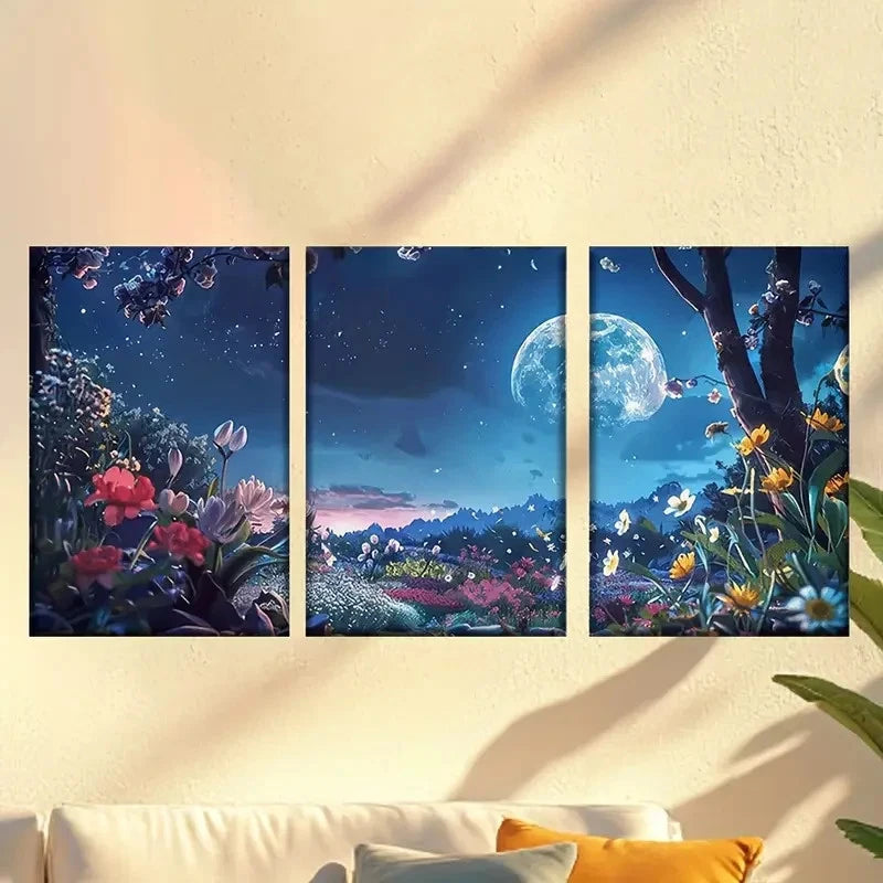 3pcs Beautiful Summer Dream Wall Art Set Canvas Framed 50x70cm - High Quality Print 100% Australian Made Wall Canvas Ready to Hang - Bella Home Decor