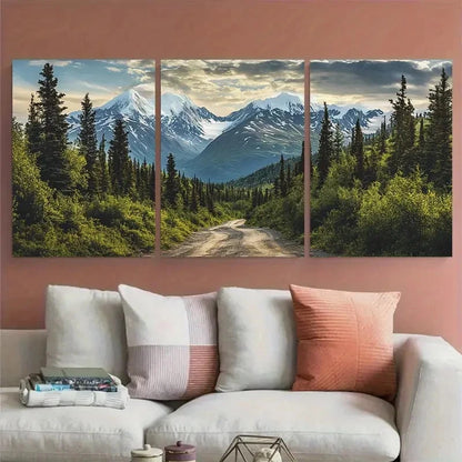 3pcs Gates of the Arctic National Park Alaska Wall Art Set Canvas Framed 40x60cm - High Quality Print 100% Australian Made Wall Canvas Ready to Hang - Bella Home Decor