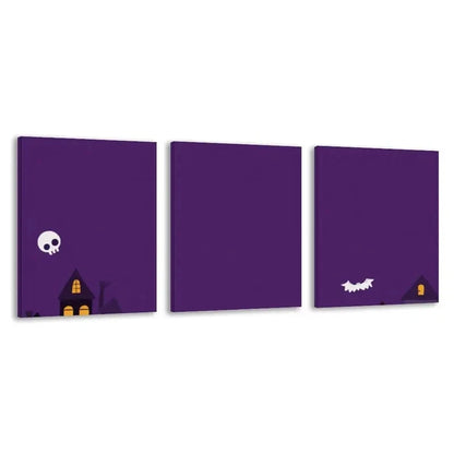 3pcs A Spooky Night In A Graveyard  Wall Art Set Canvas Framed 40x60cm - High Quality Print 100% Australian Made Wall Canvas Ready to Hang - Bella Home Decor