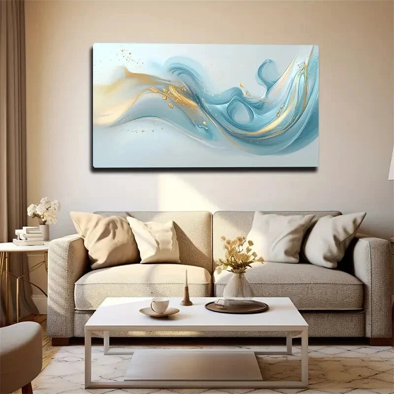 Mainly Composed Of Light Blue Wall Art Canvas Office Home Room Framed 120x60cm - Bella Home Decor