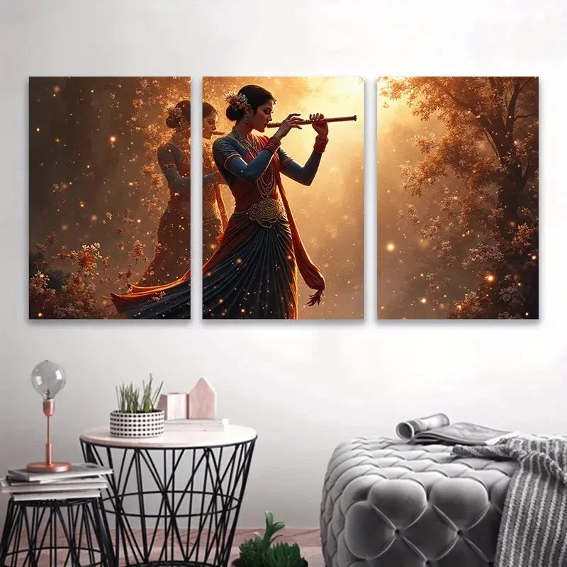 3pcs Women at Play Painting Wall Art Set Canvas Framed 60x90cm - High Quality Print 100% Australian Made Wall Canvas Ready to Hang