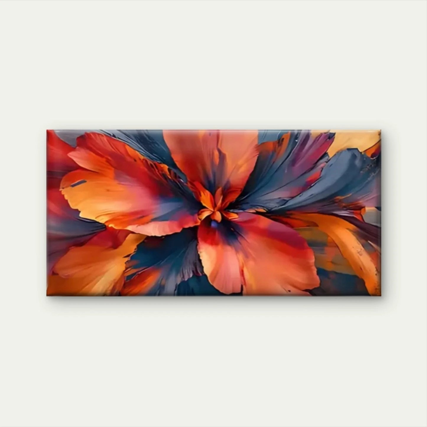 Huge Bright Flowers Abstract Wall Art Canvas Office Home Room Framed 120x60cm