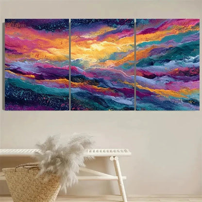 3pcs Cairngorm Mountain Boho Color Wall Art Set Canvas Framed 60x90cm - High Quality Print 100% Australian Made Wall Canvas Ready to Hang - Bella Home Decor