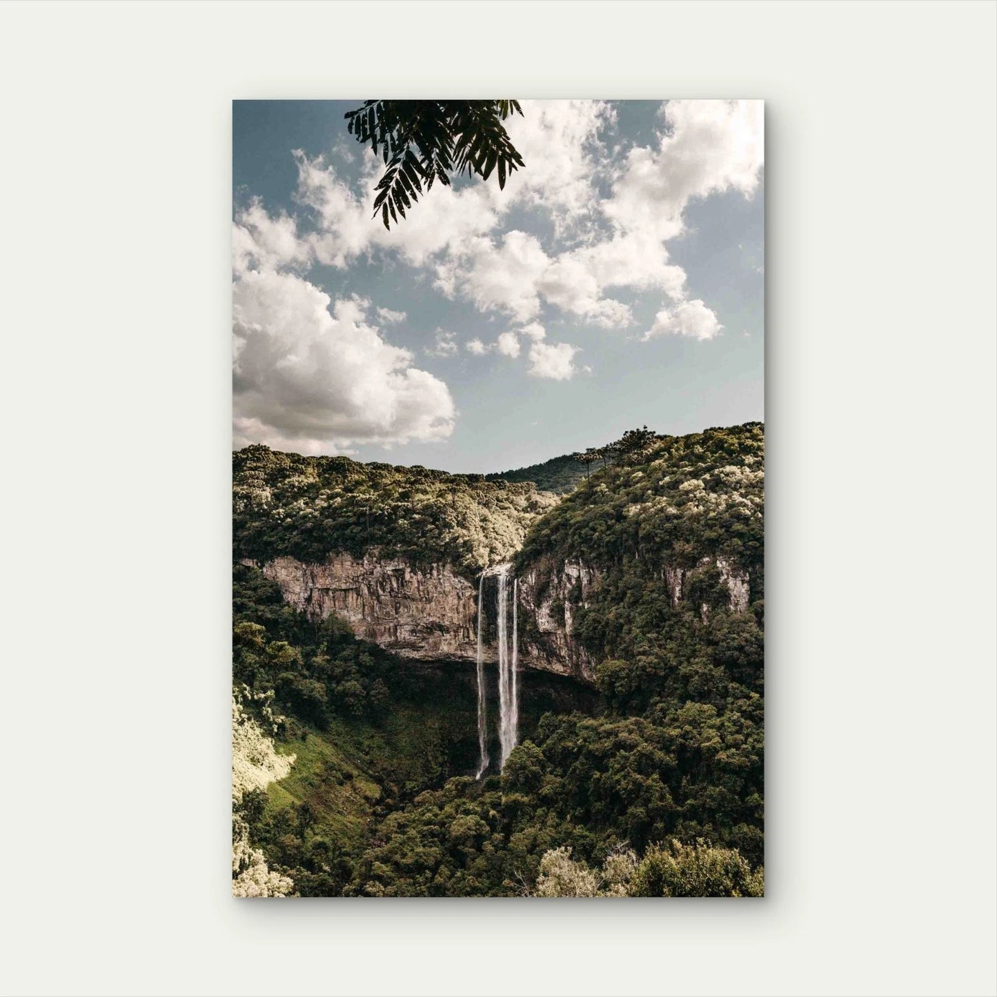 Waterfall in Canela, Rio Grande do Sul ,Brazil Metal Print Ready to Hang