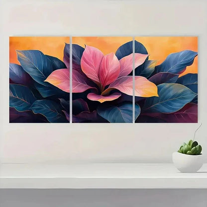 3pcs Plant Art Painting Art Calathea Plant U Wall Art Set Canvas Unframed - High Quality Print 100% Australian Made Wall Canvas - Bella Home Decor