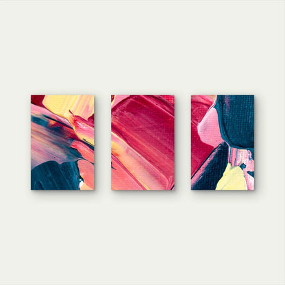 3pcs Abstract Textured Acrylic Art Wall Art Set Canvas Framed 50x70cm - High Quality Print 100% Australian Made Wall Canvas Ready to Hang