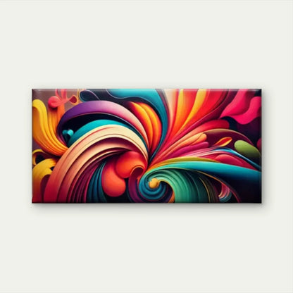 Swirl Colors Abstract Wall Art Canvas Office Home Room Framed 120x60cm