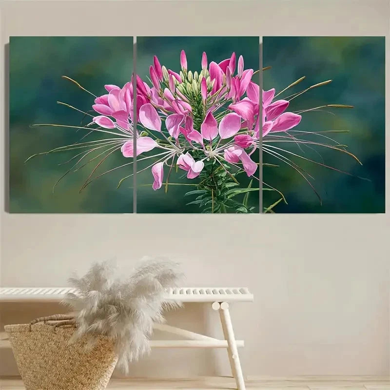 3pcs Spider And Flower Art Wall Art Set Canvas Framed 60x90cm - High Quality Print 100% Australian Made Wall Canvas Ready to Hang