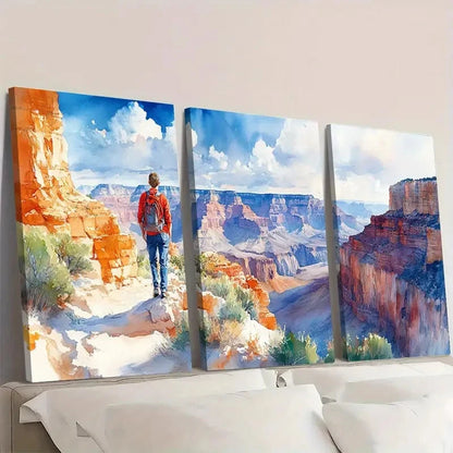 3pcs Red Rock Mountain Landscapes A     Wall Art Set Canvas Framed 60x90cm - High Quality Print 100% Australian Made Wall Canvas Ready to Hang