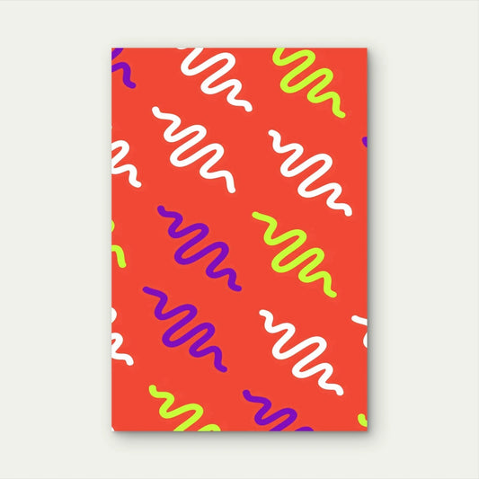 Modern Zig Zag Art 40x60cm Metal Print Ready to Hang