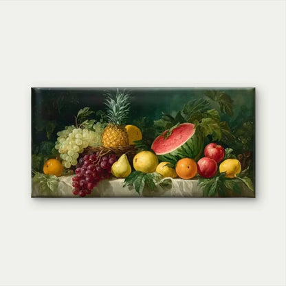 Tropical Pineapple Wall Art Canvas Office Home Room Framed 120x60cm - Bella Home Decor