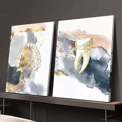 2pcs Decorative Painting, Abstract Texture Painting Canvas Framed 50x75cm - High Quality Print 100% Australian Made Wall Canvas Ready to Hang - Bella Home Decor