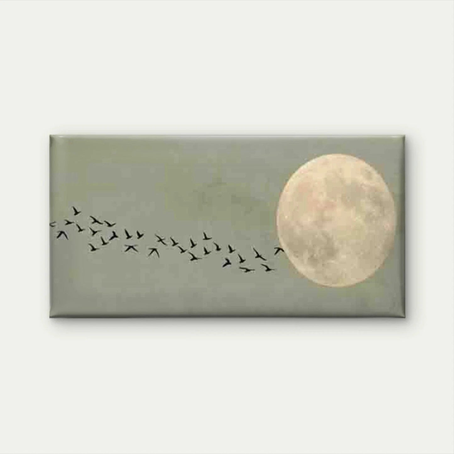 Dark Green Background Wall Art Canvas Office Home Room Framed 120x60cm