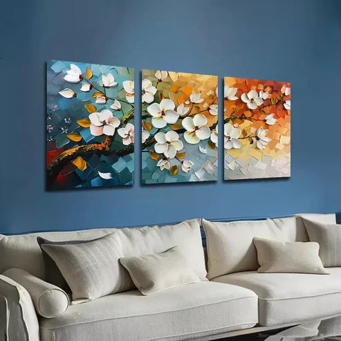3pcs Triple-Panel Night Scene Canvas Unframed - High Quality Print 100% Australian Made Wall Canvas