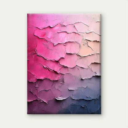 Abstract Light Pink and Cream Metal Print Ready to Hang