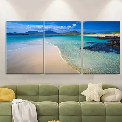 3pcs Isle of Harris Travel Metal Print Ready to Hang Art
