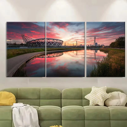 3pcs London Park Stadium Metal Print Ready to Hang Art